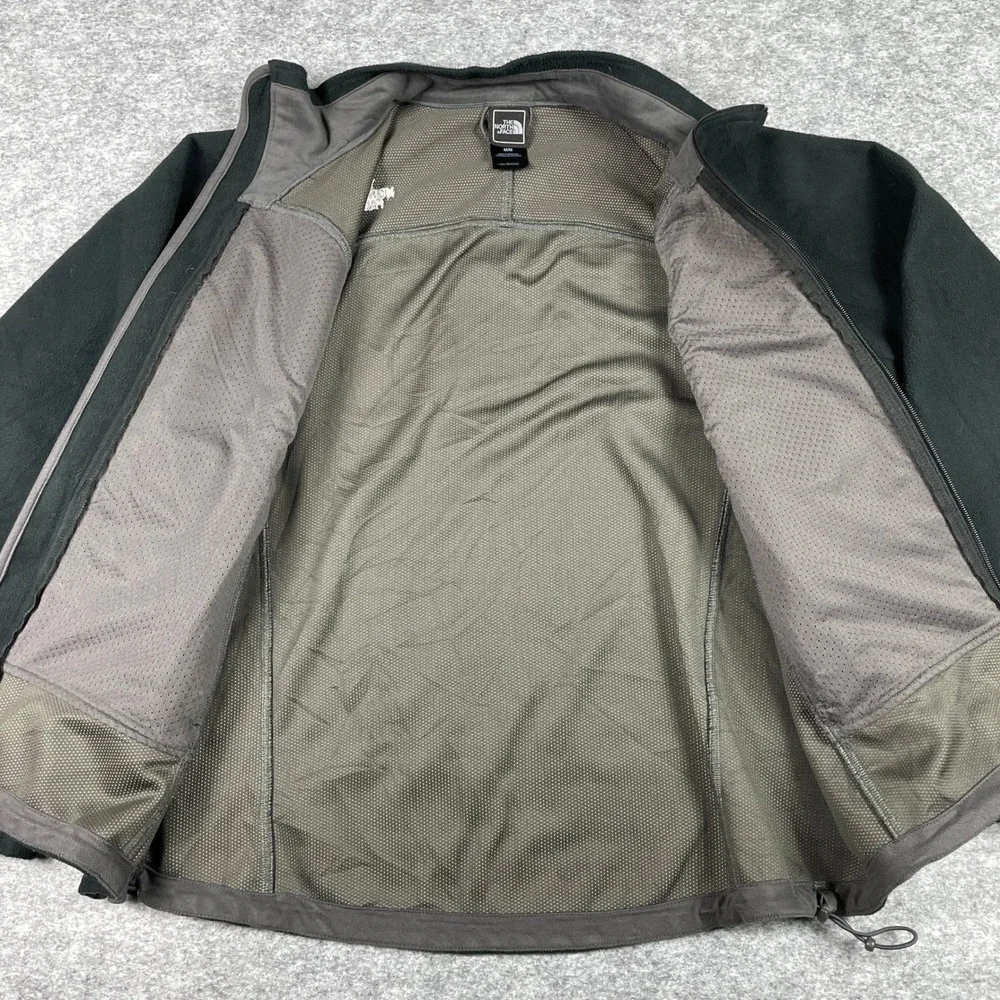 The North Face Fleece Jacket Mens M Black WindWall Full Zip Mesh Lined Outdoor